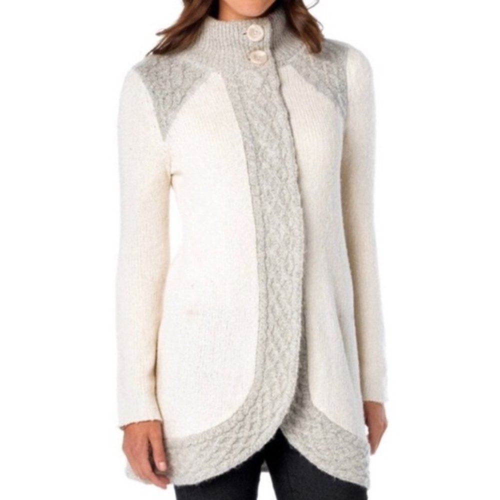 Prana Angelica long line cardigan  cotton/poly/mohair blend